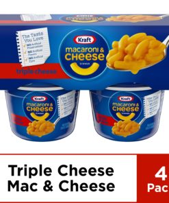 Kraft Easy Mac Triple Cheese Macaroni and Cheese, 4 ct – 8.2 oz Package