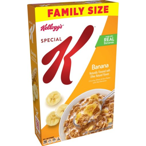 Kellogg’s Special K Breakfast Cereal, Banana, Family Size, 18.5 Oz