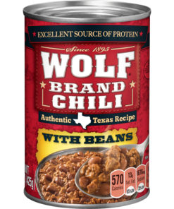 (4 Pack) WOLF BRAND Chili With Beans, 15 oz.