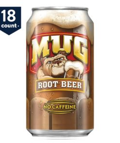 18-PACK Mug Root Beer No Caffeine Soft Drink Cola, 12 oz Cans