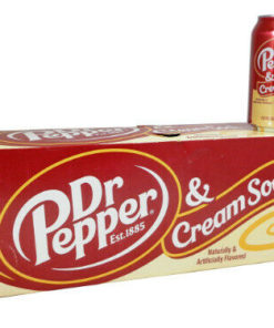 Dr. Pepper & Cream Soda, 12 pack, 12 oz cans Pop Soft Drink