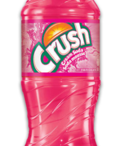 Canadian Crush Pink Cream Soda Pop 591mL Bottle Soft Drink (CLEAR AVAILABLE)