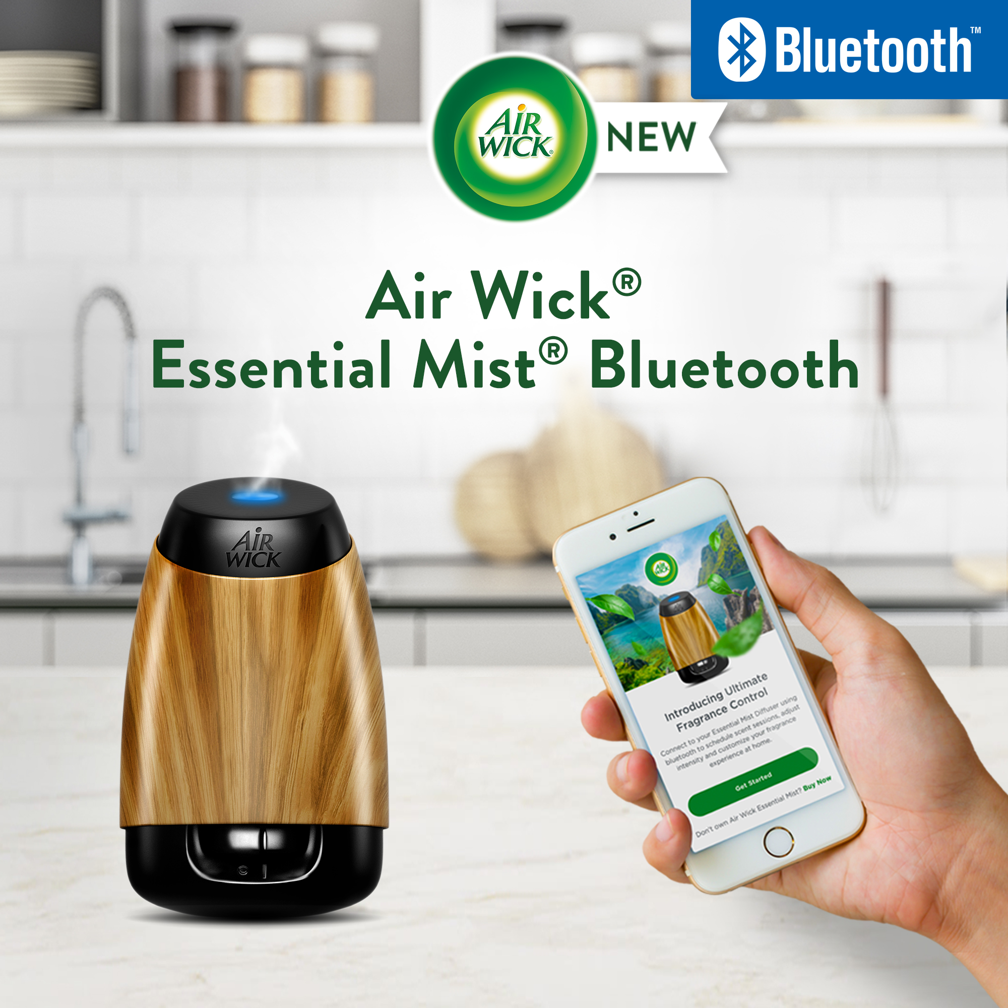 Air Wick Essential Mist Bluetooth Connected Diffuser (Starter Kit