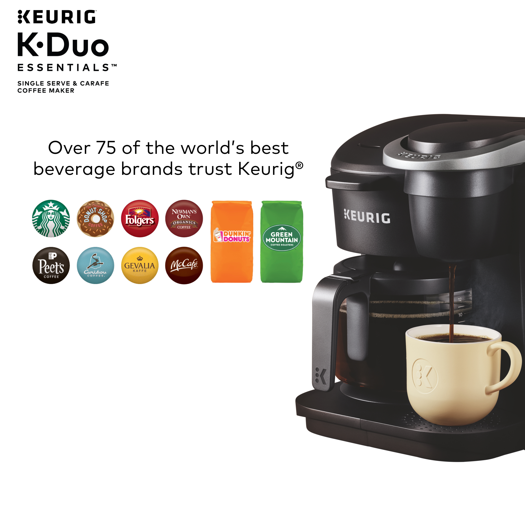 Keurig K-Duo Essentials Coffee Maker, with Single Serve K ...